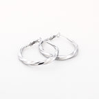 Nova Twist Hoops Silver