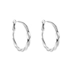 Nova Twist Hoops Silver