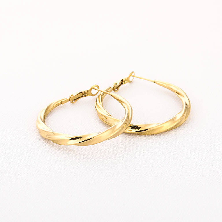 Nova Twist Hoops Gold
