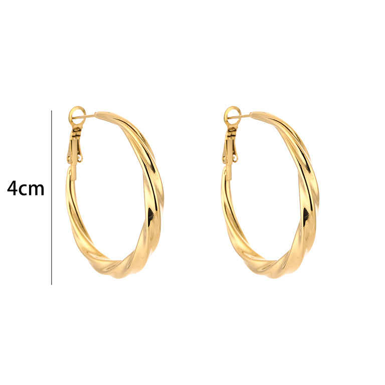 Nova Twist Hoops Gold