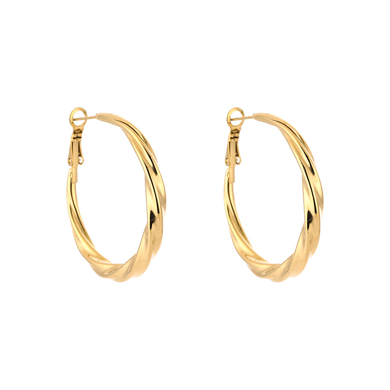 Nova Twist Hoops Gold