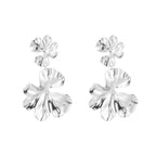 Silver Bloom Statement Earrings